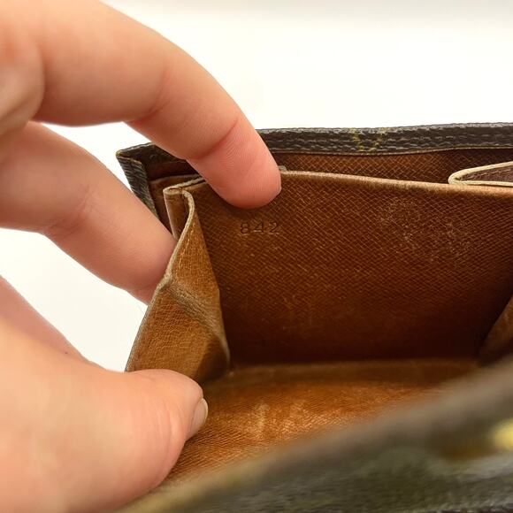 Louis Vuitton Bifold Vintage Square Elise Monogram Wallet Double Sided 0394 - Picture 8 of 12